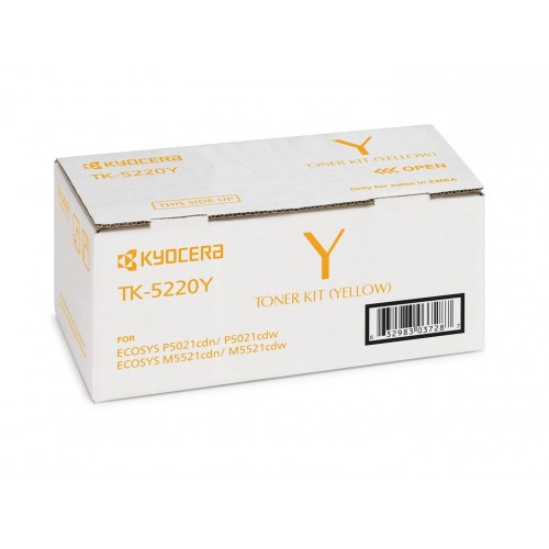 KYOCERA Тонер-картридж TK-5220Y для P5021cdn/cdw, P5026cdn/cdw, M5521cdn/cdw, M5526cdn/cdw 1T02R9ANL1