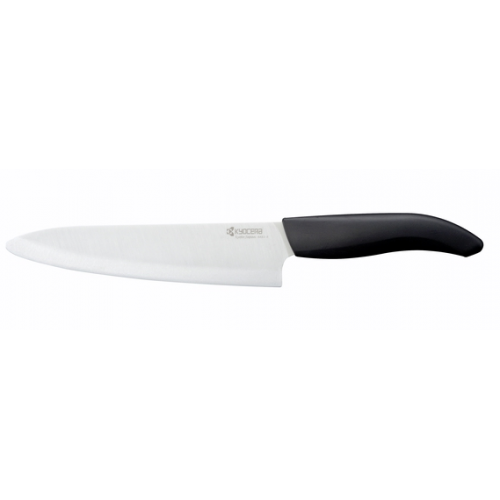 KYOCERA Нож керамический белый с черной ручкой 18 см), Ceramic knife FK-180WH blade white, 18cm ALE020336